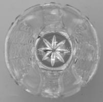 Dúsan csiszolt, ólomkristály váza, hibátlan, m:15cm