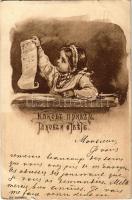 1907 Russian folklore art postcard. litho (EK)