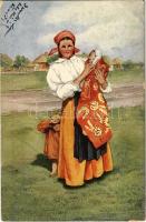 1904 Russian folklore art postcard (EK)