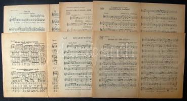 1960 6 db táncdal és filmbetétdal kotta klf zeneszerzőktől éttermeknek elküldve nyomtatványként, aláírásokkal