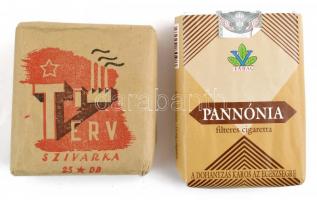 Terv szivarka és Pannónia cigaretta, 2 bontatlan csomag