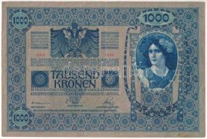 1902. 1000K piros "MAGYARORSZÁG" körbélyegzővel T:II- erős papír, gyengébb hajtások, két e...