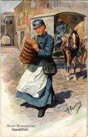 Neuer Frauenberuf. Appetitlich / WWI Austro-Hungarian K.u.K. military art postcard. B.K.W.I. 511-6. s: K. Feiertag (EB)