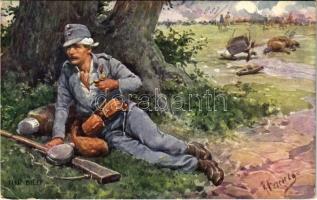 Ihr Bild / WWI Austro-Hungarian K.u.K. military art postcard. B.K.W.I. 933-2. s: K. Feiertag (EK)
