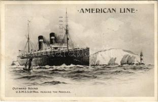 1913 American Line USS ST. PAUL passing the Needles (EK)
