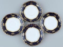 Zsolnay Pompadour mintás, 4 személyes, mokkás készlet, matricás, jelzett, apró kopásnyomokkal