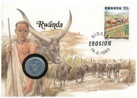 Ruanda 1970. 2Fr felbélyegzett borítékban, bélyegzéssel, német nyelvű leírással T:1  Rwanda 1970. 2 Francs in envelope with stamp and cancellation, with German description C:UNC