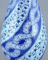 Török díszváza, kézzel festett porcelán, jelzés nélkül, m: 49,5cm. A tétel szerepelt a Műgyűjtők Gal...
