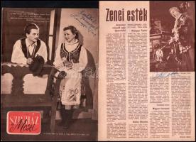 Gábor Miklós (1919-1998) színész, Házy Erzsébet (1929-1982) színésznő, Giuseppe Taddei (1916-2010) o...