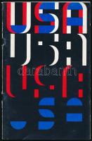 cca 1969 USA. Budapesti Nemzetközi Vásás amerikai pavilonjának prospektusa. A kiállítás témája: "A jövő építése." Fekete-fehér fotókkal.