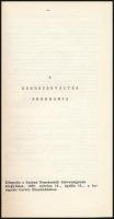 1989 SZDSZ A rendszerváltás programja. Bp., 1989,Szabad Demokraták Szövetsége,(Nyíregyháza, Nyírségi...