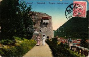 1913 Brassó, Kronstadt, Brasov; Király úti részlet / street view. TCV card (EK)