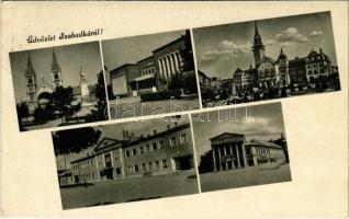 Szabadka, Subotica; mozaiklap. Bacsa Imre kiadása / multi-view postcard (EK)