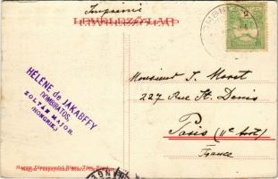 Trencsénteplic, Trencianske Teplice; látkép. Földes-féle Margit-Creme reklám / general view with adv...