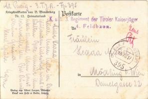 1917 Heimaturlaub. Kriegspostkarten von B. Wennerberg Nr. 12. / WWI German military art postcard, of...