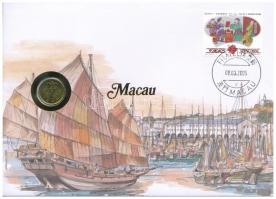 Makaó 1993. 10a, felbélyegzett borítékban, bélyegzéssel, német nyelvű leírással T:1  Macao 1993. 10 Avos in envelope with stamp and cancellation, with German description C:UNC