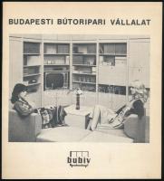 cca 1980 Budapesti Bútoripari Vállalat (BUBIV) képes prospektusa. Benne retró bútorokkal.