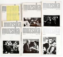 A Muzsika c. folyóirat 9 db száma (XIX. évf., 1976.), benne számos zenész, zeneszerző, zeneművész au...
