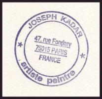 Joseph Kádár (1936-2019): Absztrakt kompozíció. Elektrográfia, papír, jelzett. Művészpéldány EA jelz...