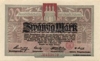 Német Birodalom/Weimari Köztársaság/Altona 1918.11.02. 20M T:I