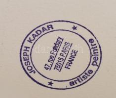 Joseph Kádár (1936-2019): Hommage a Le Corbusier, 1987. Szitanyomat, papír, jelzett, művészpéldány E...