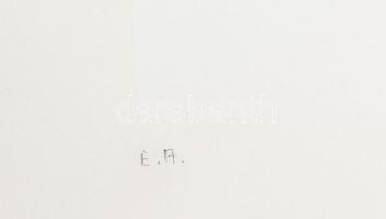 Mark (Márkus), Anna (1928-): Konstruktivista kompozíció, 1990. Szitanyomat, papír, jelzett, művészpé...