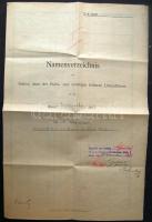 1912 A Ferenc József hadihajó tiszti névsora, a kinai Chifoo állomáshelyen / k.u.k. warship Franz Joseph, list of the officers during the ship`s stay in Chifoo, China