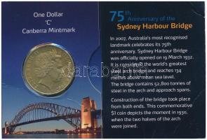 Ausztrália 2007. 1$ Al-Br 75 éves a Sydney Kikötő Híd díszkiadás T:1 Australia 2007. 1 Dollar Al-Br 75th Anniversary of the Sydney Harbour Bridge in paper case C:UNC