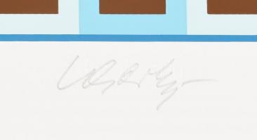 Vasarely Victor (1908-1997): Vega 1. Szitanyomat, papír, jelzett, számozott (47/110). Az 1985-ben a ...