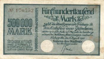 Német Birodalom/Weimari Köztársaság/Freiburg 1923.08.08. 500.000M T:II/III