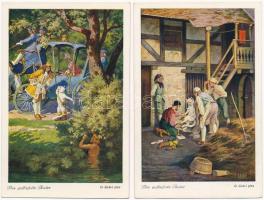 Meisterwerke der Literatur und Kunst. Brüder Grimm - Der gestiefelte Kater - Illustriert von Otto Ku...