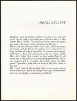 cca 1973 Hotel Gellért Budapest Magazine. Bp., Kossuth-ny. Angol nyelvű, képes, idegenforgalmi prosp...