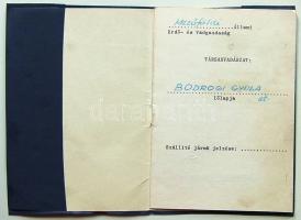 1975 Bodrogi Gyula színművész lőlapja mezőföldi vadászatról