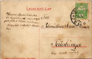 1912 Budapest XIV. A Központi tejcsarnok szövetkezet tejivó csarnoka a Városligetben. Kislány portré...