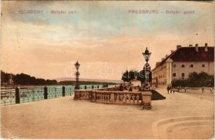 1915 Pozsony, Pressburg, Bratislava; Batthyány part / riverside (EK)