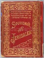 cca 1880 Souvenir von Jerusalem, képes leporelló, viseltes állapotban