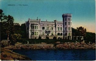 1917 Abbazia, Opatija; Villa Neptun + Zensuriert K.u.K. Arbeiterabteilungskommando auf SMS Custoza