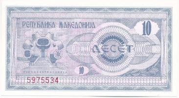 Észak-Macedónia 1992. 10D T:I,I- North Macedonia 1992. 10 Denari C:UNC,AU Krause P#1