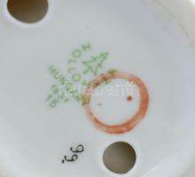 Hollóházi kislány babával, kézzel festett porcelán, jelzett hibátlan, m: 17cm