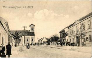 1916 Mosonszentjános (Jánossomorja), Fő utca. Kabát Emil felvétele, Weisz Árnold kiadása