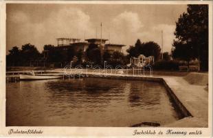 1930 Balatonföldvár, Jachtklub és Kvassay emlék (EK)