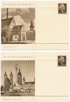16 db MODERN csehszlovák város képeslap / 16 MODERN Czechoslovak town-view postcards