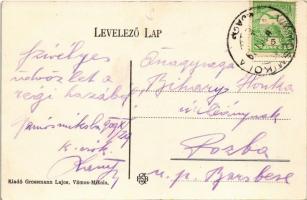 1909 Vámosmikola, Vámos-Mikola; utcai csoportkép. Grossmann Lajos kiadása