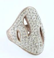 Ezüst(Ag) extravagáns gyűrű, jelzett, méret: 54, bruttó: 9,5 g