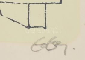 Amerigo Tot (1909-1985): Női akt. Szitanyomat, papír. Jelzett. Üvegezett fakeretben. 26x36 cm