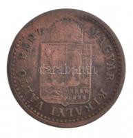 1891KB 1kr Cu "Fiume-címer" T:2,2- jobb felső szélénél elvékonyodott lapka Adamo M4.1