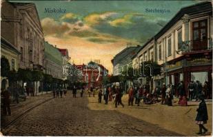1914 Miskolc, Széchenyi utca, Weissberg Adolf Özv. utóda divatáruháza, üzletek