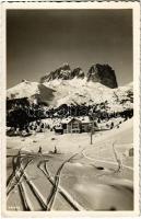 1938 Passo Pordoi, Pordoijoch (Südtirol); Hotel Pordoi, Passo Pordoi, Sassolungo / hotel, mountain pass, ski, winter sport (EK)