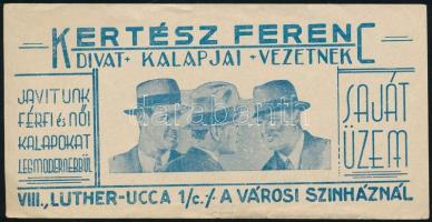 Kertész Ferenc divatkalapjai számolócédula