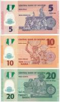 Nigéria 2007. 20N + 2009. 10N + 2015. 5N T:I
Nigeria 2007. 20 Naira + 2009. 10 Naira + 2015. 5 Nair...